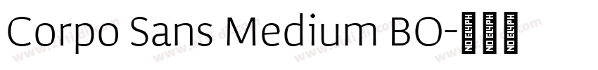Corpo Sans Medium BO字体转换